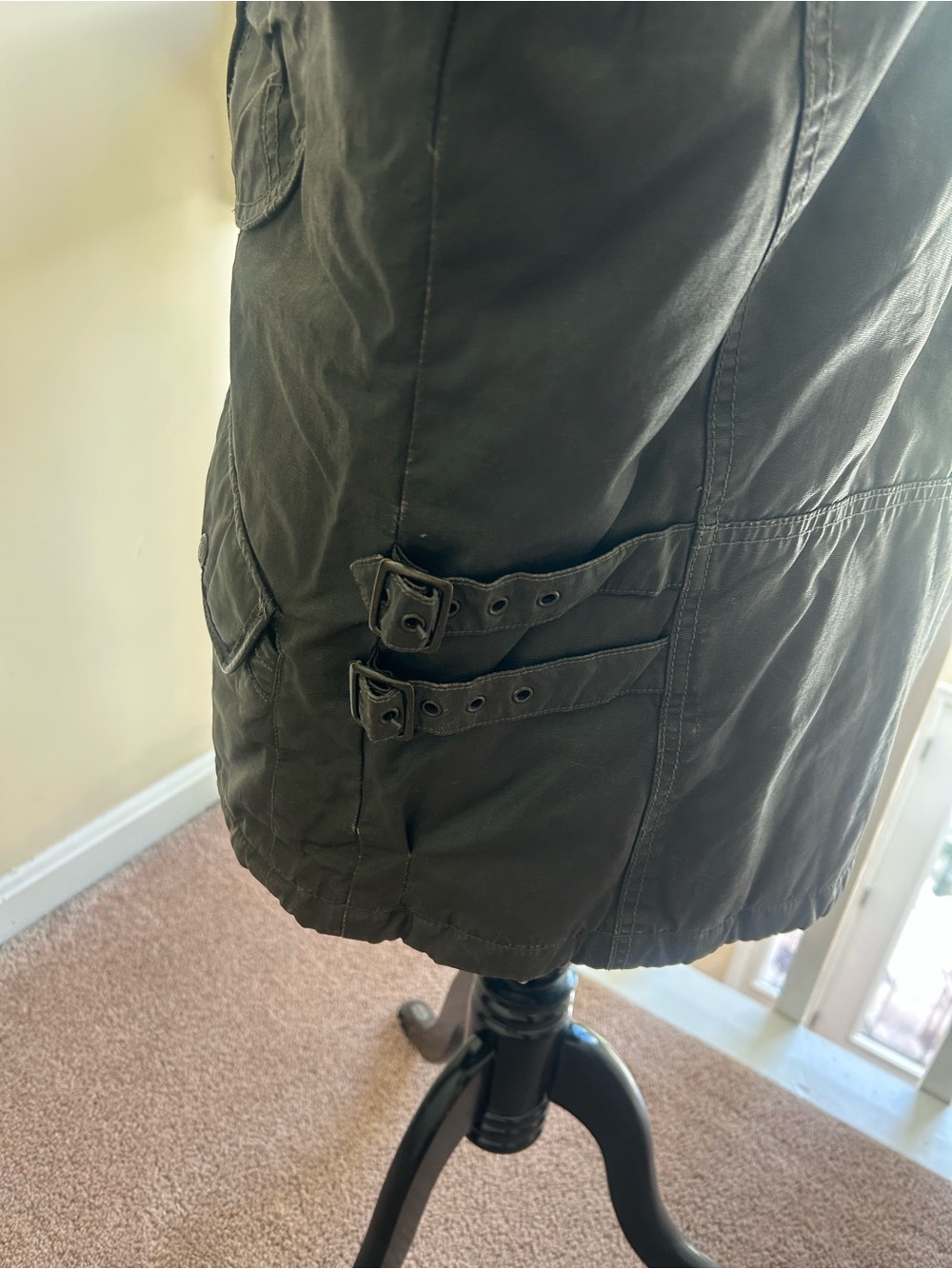 Schott NYC Men's Olive Green Waxed Cotton Field Jacket - Classic Utility Style - Picture 7 of 9